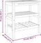 vidaXL - Wastafelkast - met - 2 - schappen - 74x45x75 - cm - massief - hout