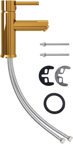 vidaXL - Wastafelkraan - 130x176 - mm - goudkleurig