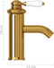 vidaXL - Wastafelkraan - 130x180 - mm - goudkleurig