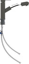 vidaXL - Wastafelkraan - met - uittrekfunctie - 157x172 - mm - grijs