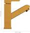 vidaXL - Wastafelkraan - met - uittrekfunctie - 157x172 - mm - goudkleurig