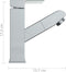 vidaXL - Wastafelkraan - met - uittrekfunctie - 157x172 - mm - verchroomd