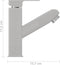 vidaXL - Wastafelkraan - met - uittrekfunctie - 157x172 - mm - zilverkleurig