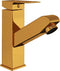 vidaXL - Wastafelkraan - met - uittrekfunctie - 157x172 - mm - goudkleurig