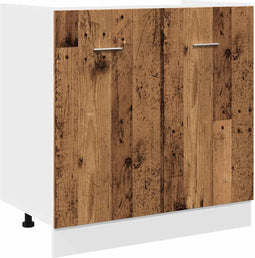 vidaXL - Wastafelonderkast - 80x46x81,5 - cm - bewerkt - hout - oud - houtkleurig