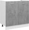 vidaXL - Wastafelonderkast - 80x46x81,5 - cm - bewerkt - hout - betongrijs