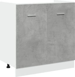 vidaXL - Wastafelonderkast - 80x46x81,5 - cm - bewerkt - hout - betongrijs