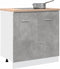 vidaXL - Wastafelonderkast - 80x46x81,5 - cm - bewerkt - hout - betongrijs