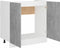 vidaXL - Wastafelonderkast - 80x46x81,5 - cm - bewerkt - hout - betongrijs