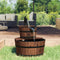 vidaXL - Waterfontein - met - pomp - 44,5x44,5x58 - cm - massief - vurenhout