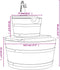 vidaXL - Waterfontein - met - pomp - 44,5x44,5x58 - cm - massief - vurenhout