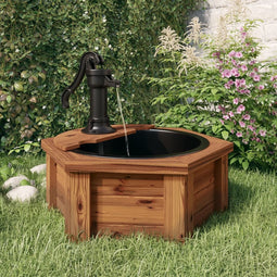 vidaXL - Waterfontein - met - pomp - 57x57x53 - cm - massief - vurenhout