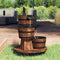 vidaXL - Waterfontein - met - pomp - en - wieltjes - 55x55x80 - cm - massief - vurenhout