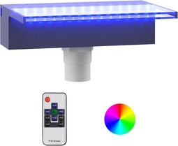 vidaXL - Watervaloverlaat - met - RGB - LED's - 30 - cm - acryl