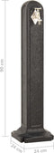 vidaXL - Waterzuil - met - kraan - steen-look - antracietkleurig