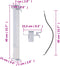 vidaXL - Waterzuil - vierkant - 40 - cm - roestvrij - staal
