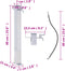 vidaXL - Waterzuil - vierkant - 60 - cm - roestvrij - staal