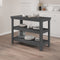 vidaXL - Werkbank - 110,5x50x80 - cm - massief - grenenhout - grijs