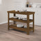 vidaXL - Werkbank - 110,5x50x80 - cm - massief - grenenhout - honingbruin