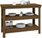 vidaXL - Werkbank - 110,5x50x80 - cm - massief - grenenhout - honingbruin