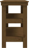 vidaXL - Werkbank - 110,5x50x80 - cm - massief - grenenhout - honingbruin