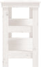 vidaXL - Werkbank - 110,5x50x80 - cm - massief - grenenhout - wit