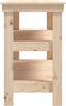 vidaXL - werkbank - 110,5x50x80 - cm - massief - grenenhout - zwart