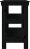 vidaXL - werkbank - 110,5x50x80 - cm - massief - grenenhout - zwart