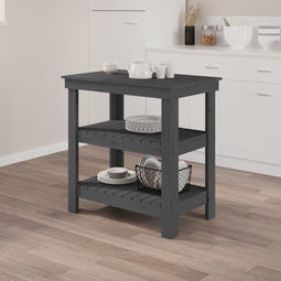 vidaXL - Werkbank - 78,5x50x80 - cm - massief - grenenhout - grijs