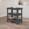 vidaXL - Werkbank - 78,5x50x80 - cm - massief - grenenhout - grijs