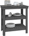 vidaXL - Werkbank - 78,5x50x80 - cm - massief - grenenhout - grijs