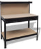vidaXL - Werkbank - met - ophangbord - en - lade