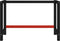 vidaXL - Werkbankframe - 120x57x79 - cm - metaal - zwart - en - rood