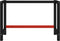 vidaXL - Werkbankframe - 120x57x79 - cm - metaal - zwart - en - rood