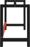 vidaXL - Werkbankframe - 120x57x79 - cm - metaal - zwart - en - rood
