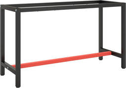 vidaXL - Werkbankframe - 140x50x79 - cm - metaal - matzwart - en - matrood