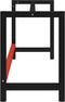 vidaXL - Werkbankframe - 150x57x79 - cm - metaal - zwart - en - rood