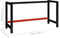 vidaXL - Werkbankframe - 150x57x79 - cm - metaal - zwart - en - rood