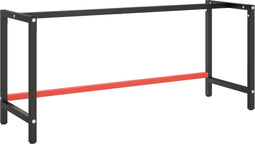 vidaXL - Werkbankframe - 180x57x79 - cm - metaal - matzwart - en - matrood