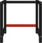 vidaXL - Werkbankframe - 80x57x79 - cm - metaal - zwart - en - rood