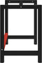 vidaXL - Werkbankframe - 80x57x79 - cm - metaal - zwart - en - rood