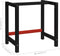 vidaXL - Werkbankframe - 80x57x79 - cm - metaal - zwart - en - rood