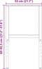 vidaXL - Werkbankframes - verstelbaar - 2 - st - 55x(69-95,5) - cm - metaal - grijs
