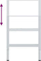 vidaXL - Werkbankframes - verstelbaar - 2 - st - 55x(69-95,5) - cm - metaal - grijs