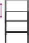 vidaXL - Werkbankframes - verstelbaar - 2 - st - 55x(69-95,5) - cm - metaal - zwart