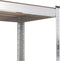vidaXL - Werktafel - 5-laags - met - schappen - staal - & - bewerkt - hout - zilverkleur