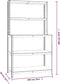 vidaXL - Werktafel - 5-laags - met - schappen - staal - en - bewerkt - hout - blauw