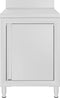 vidaXL - Werktafel - met - kast - commercieel - 60x60x96 - cm - roestvrij - staal