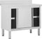 vidaXL - Werktafel - met - schuifdeuren - 100x50x(95-97) - cm - roestvrij - staal