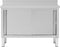 vidaXL - Werktafel - met - schuifdeuren - 120x50x(95-97) - cm - roestvrij - staal